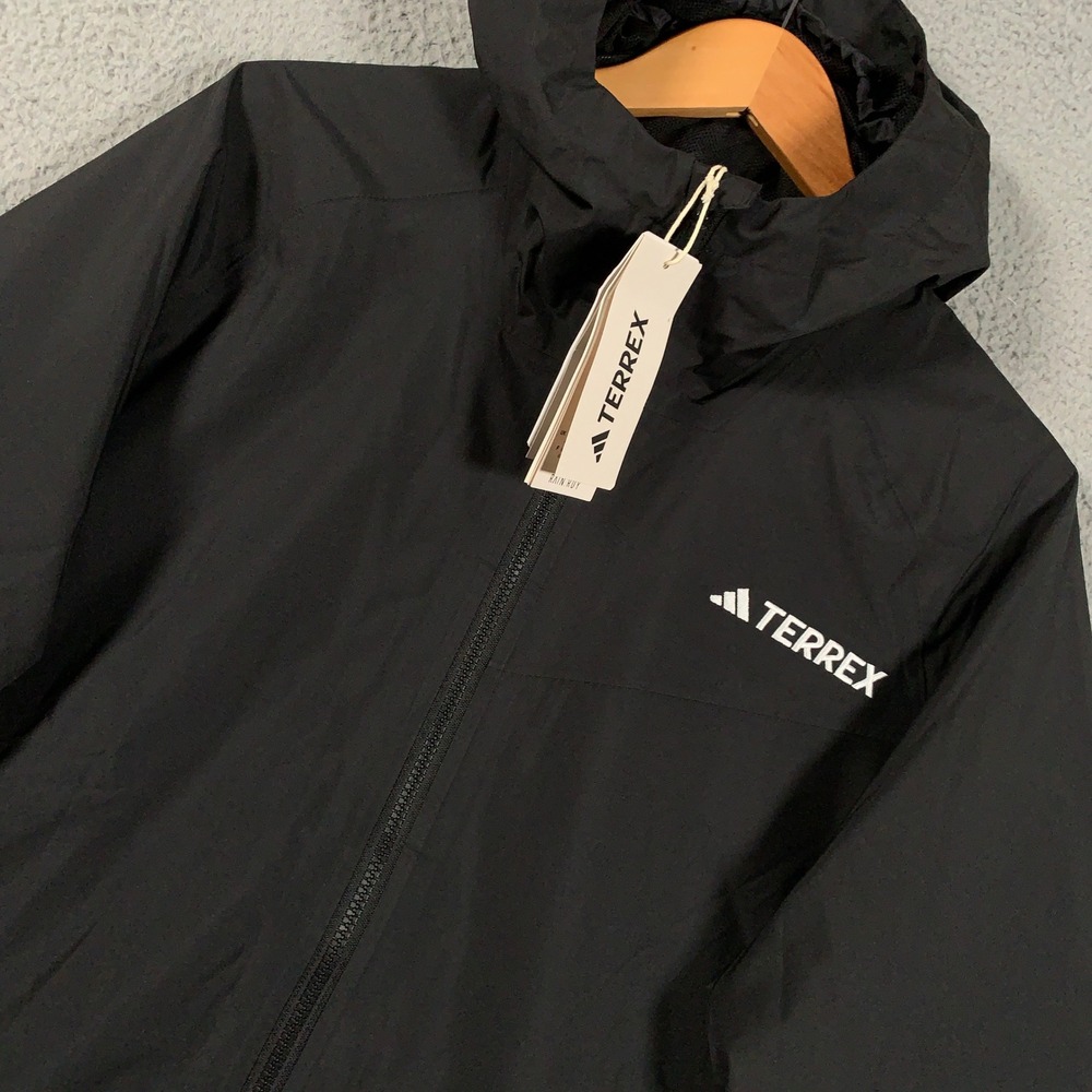 Adidas Terrex Multi 2L Rain Jacket Women 2XL Black Hiking Waterproof RAIN.RDY